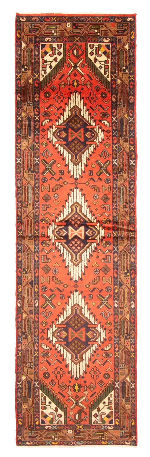 Vintage Hand-knotted Runner Rug 2’6″ x 9’0″ Traditional Oriental Wool Carpet