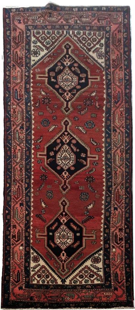 4′ x 11′ Red Traditional Hamaadan Rug 81512