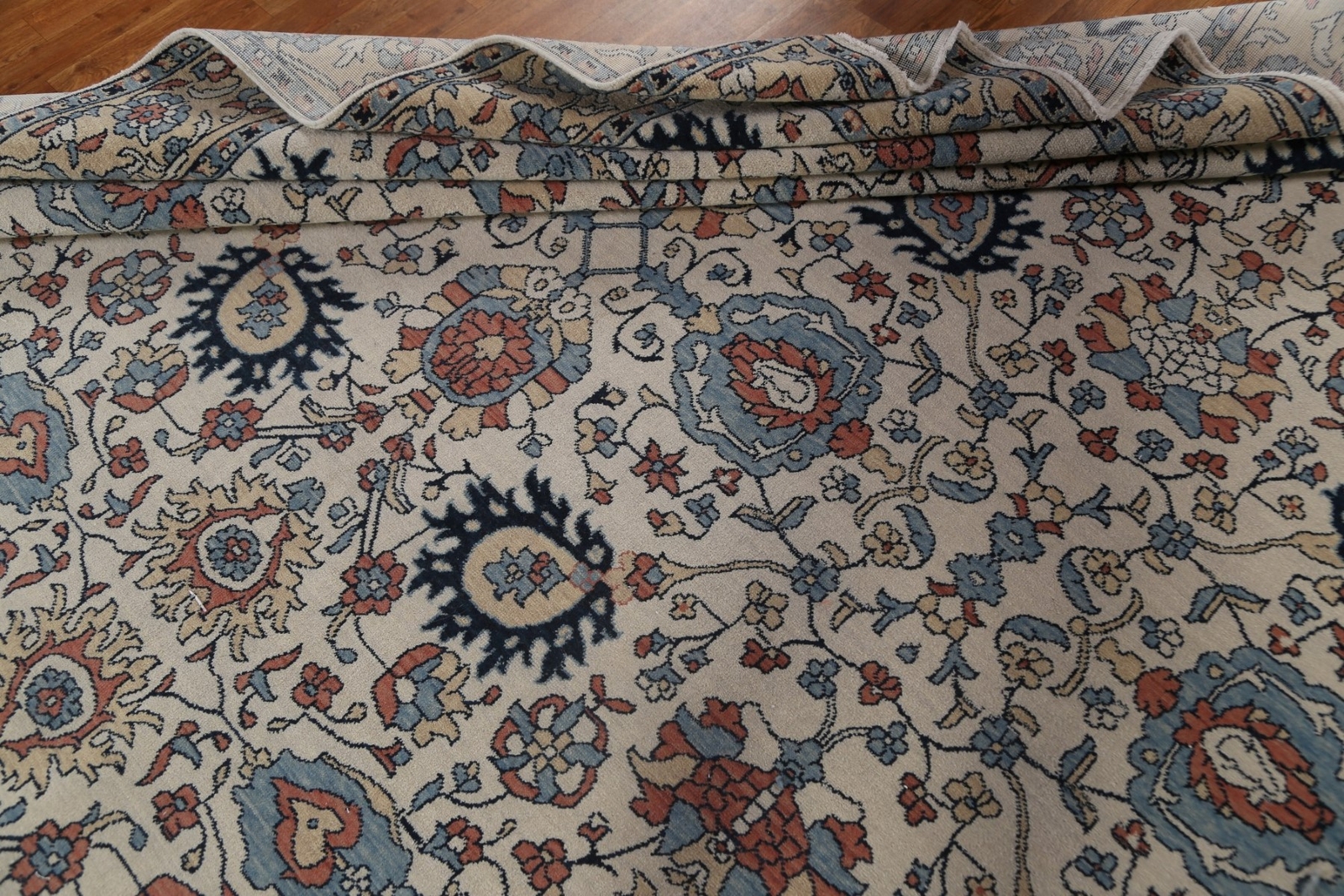 Floral Ivory/ Beige Sultanabad Ziegler Turkish 10×13 Area Rug Hand-knotted Wool