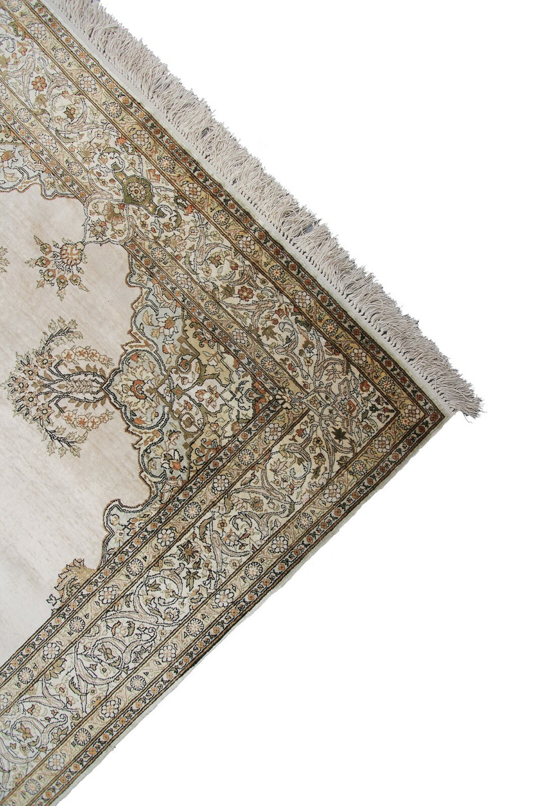 4×6 Rare Vintage 100% Pure Silk Handmade Area Rug Museum Quality High Finish