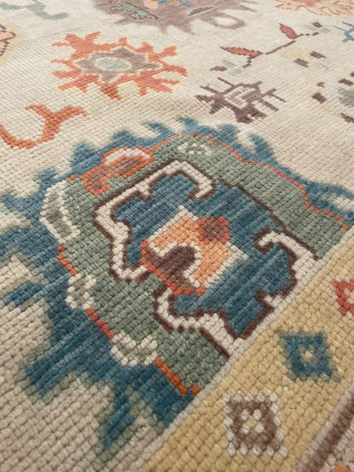 Vintage Style Turkish Oushak Hand Knotted Wool Area Rug 8×11 9×12 10×14 12×15 ft