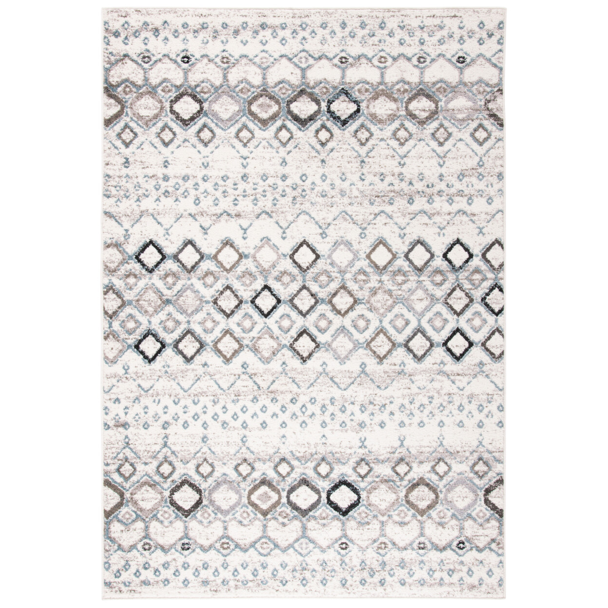 SAFAVIEH Amsterdam Collection AMS108A Ivory / Grey Rug