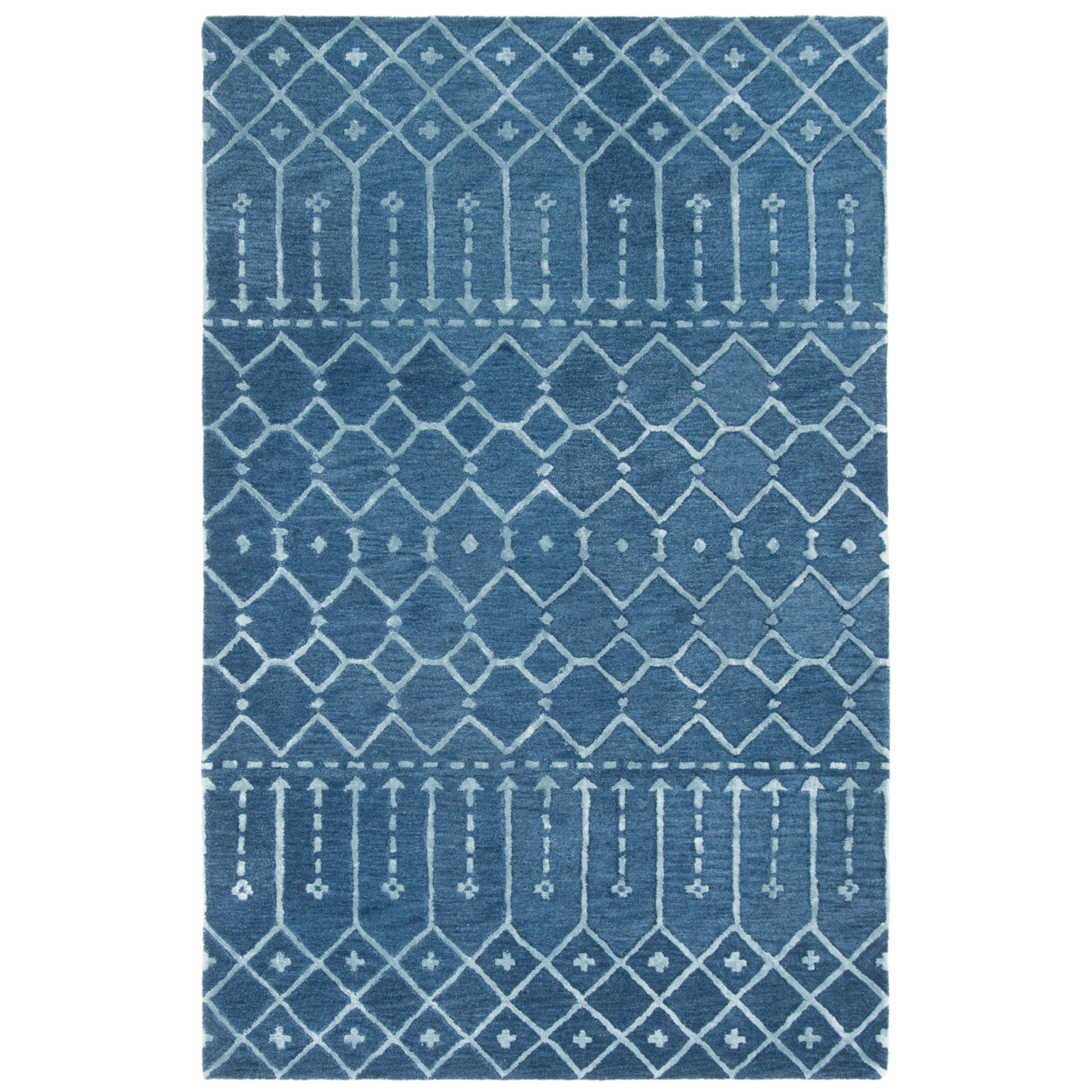 SAFAVIEH Himalaya HIM903N Handmade Navy / Silver Rug