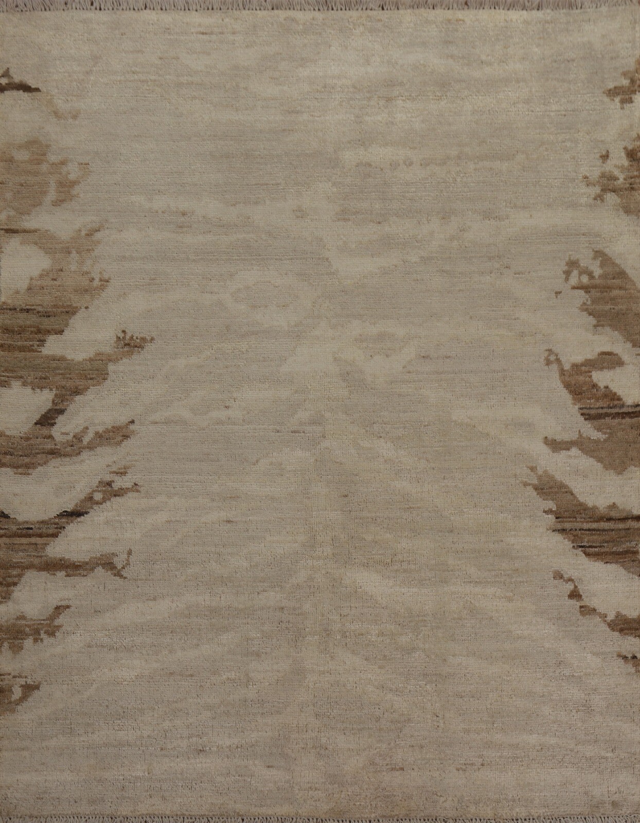 Modern Muted Oushak Turkish 4×5 ft Area Rug Hand-knotted Wool Home Decor Carpet
