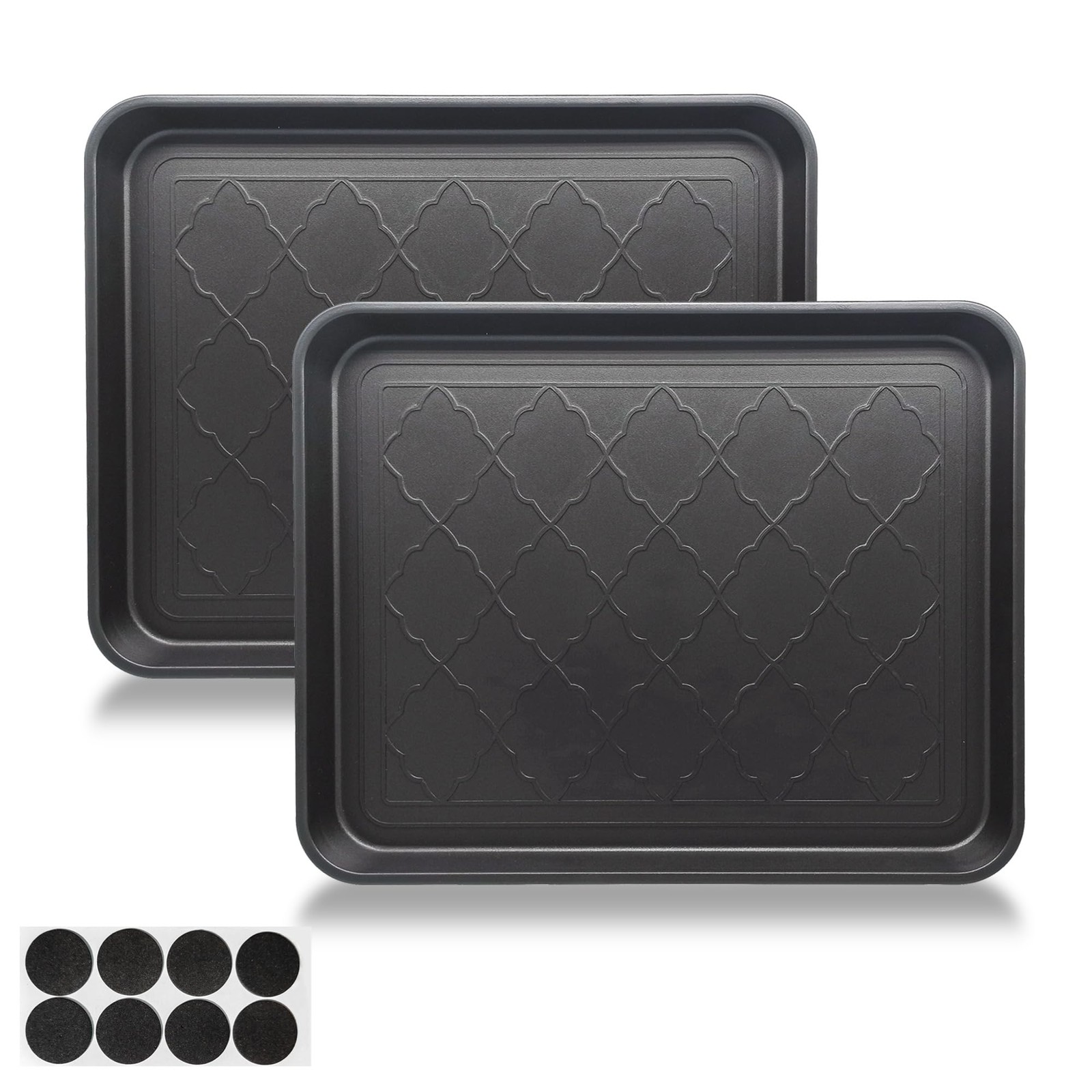 Small Boot Tray Entryway Indoor 2 Pack Wet Shoe Mat Floor Protection Plastic