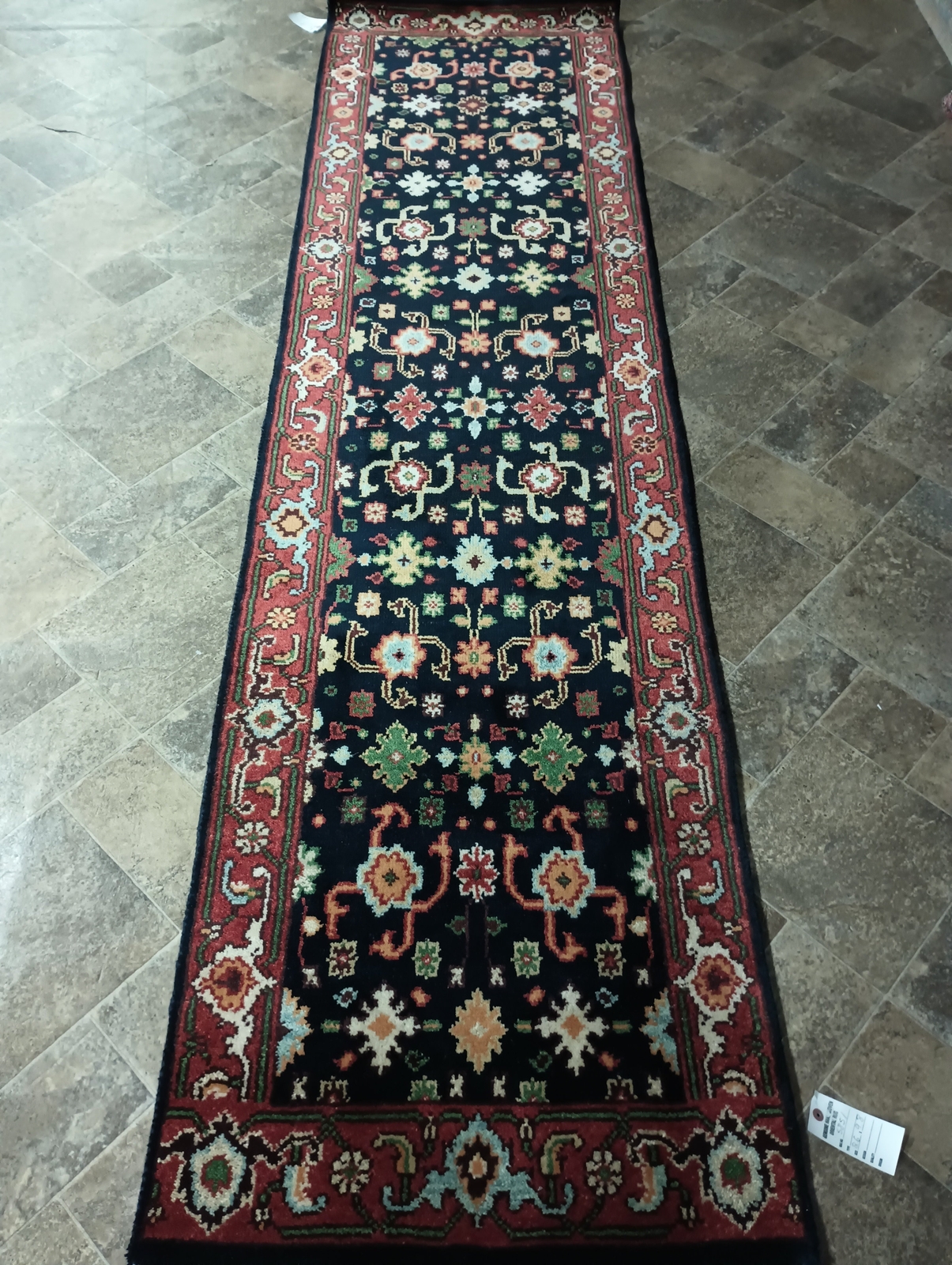 3×10 Runner Hand-knotted Wool BLACK #F-5851