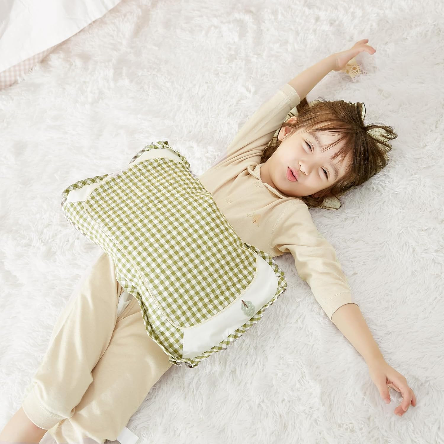 Alfombra Blanca Esponjosa para Sala de 4×6 y Dormitorio Infantil Lavable
