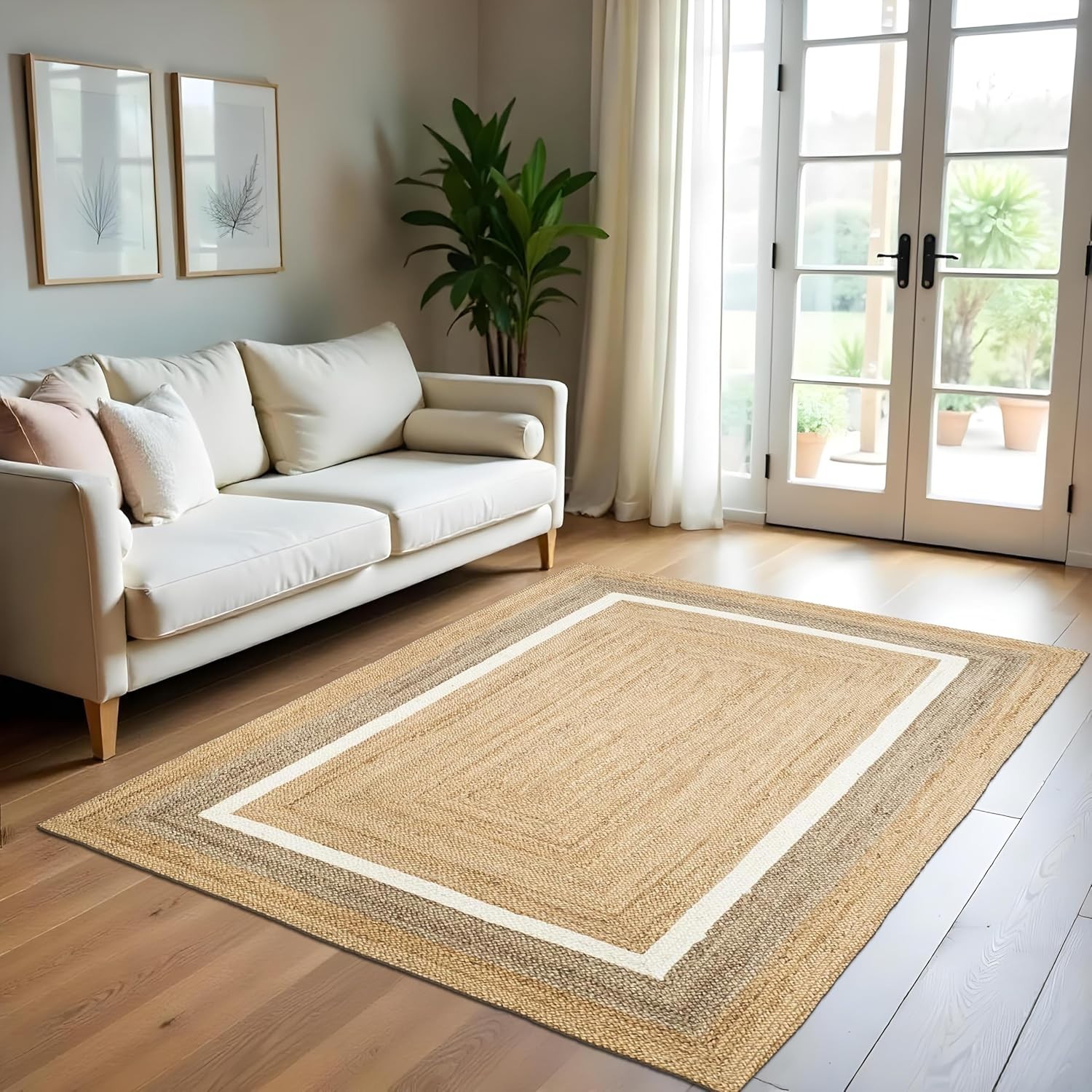 voyzz voyzz home 8X10 Feet-Rectangular, Premium Natural Jute Area Rug