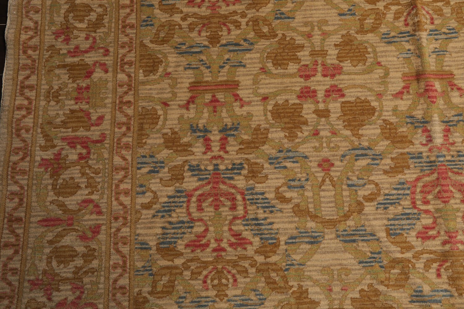 Palace Hand Knotted 100% Wool Spanish Area Rug Beige, Blue 14’6″ x 19’10”