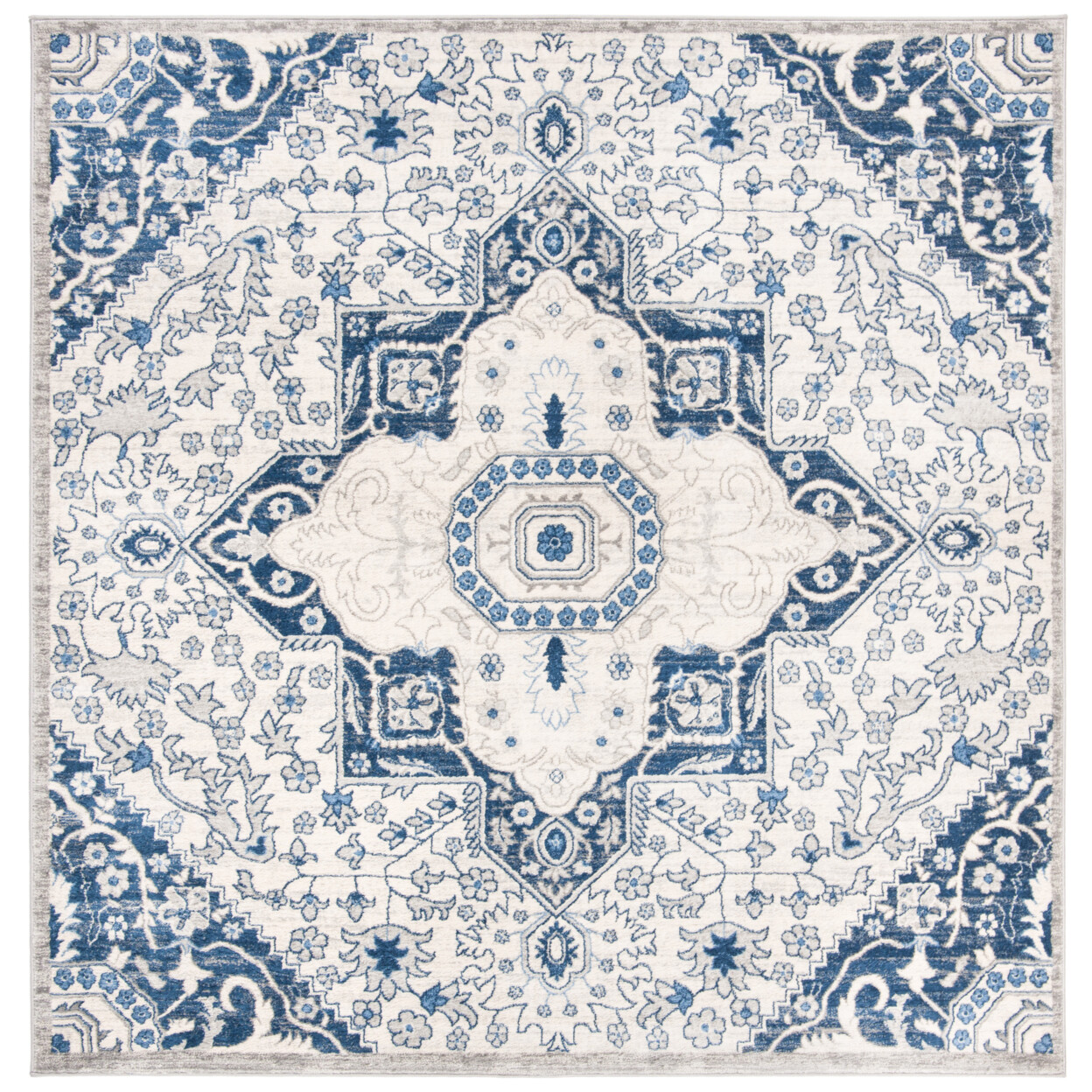 SAFAVIEH Brentwood Collection BNT816D Cream / Blue Rug
