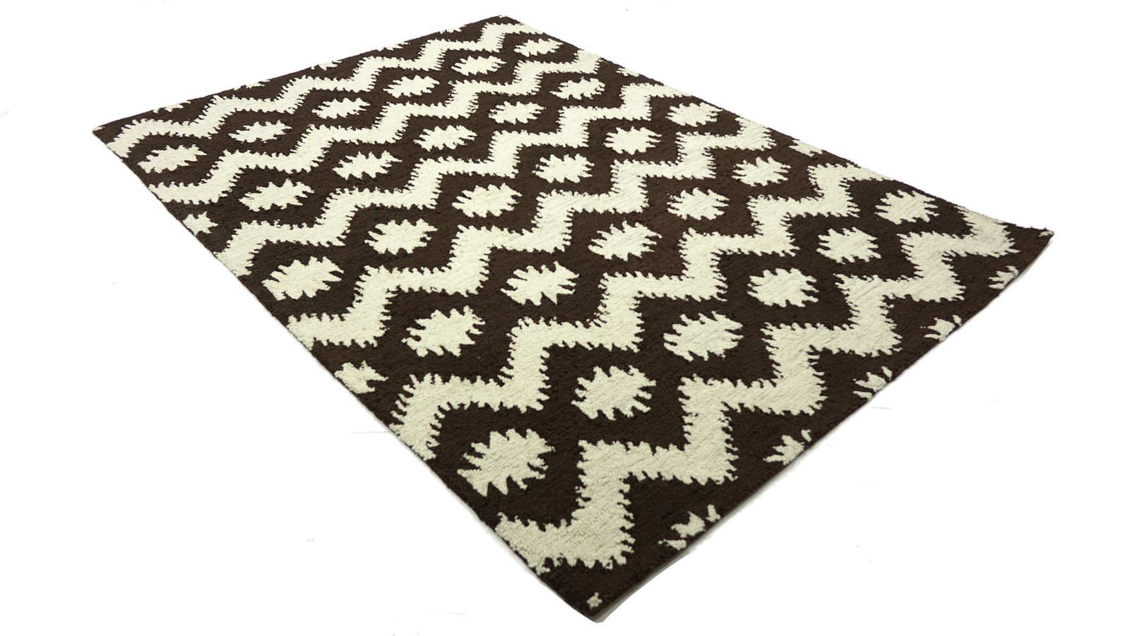 Handcrafted Carpet from Handwork in 160×230 & 100×150 Brown Patterned