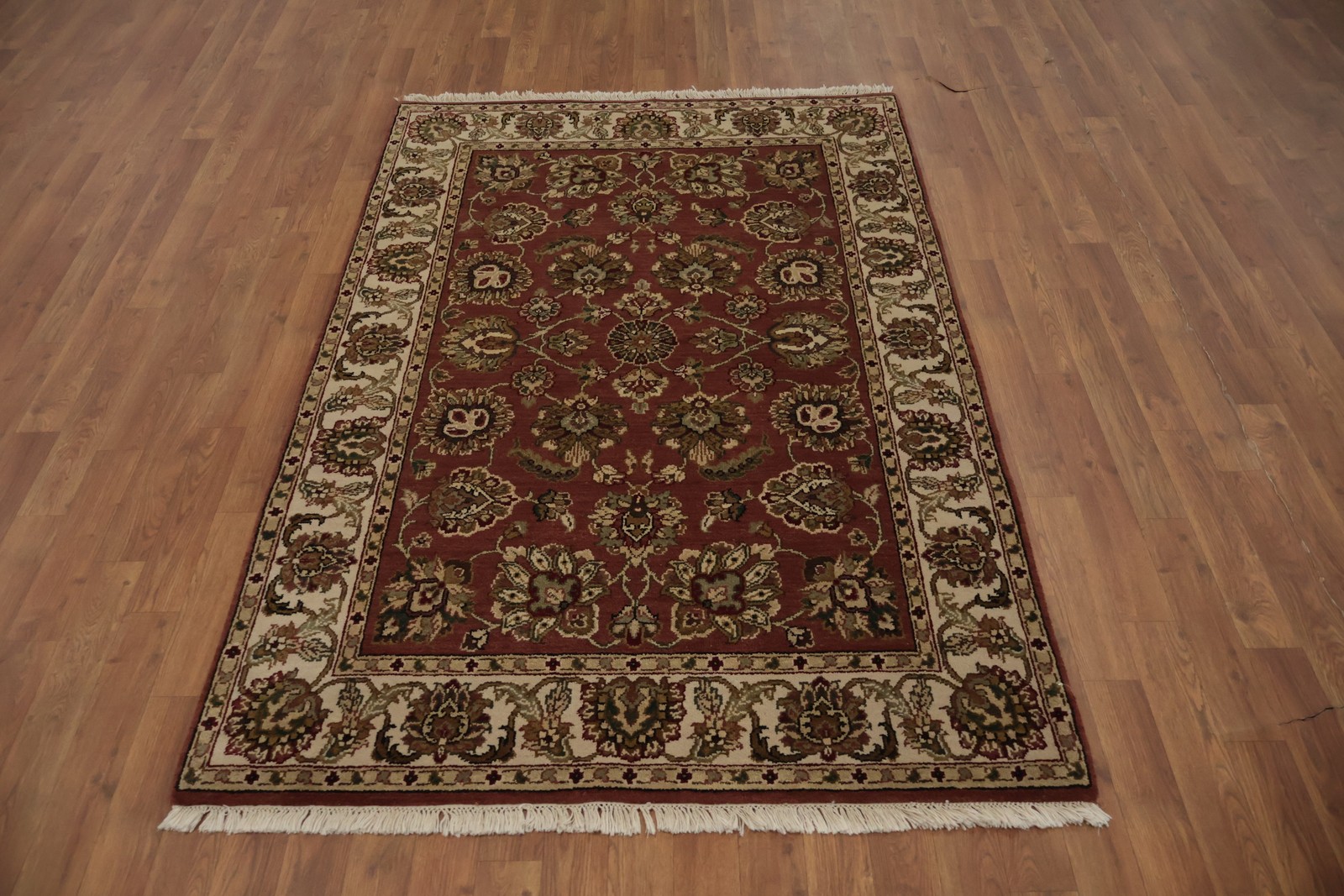 Floral Agra Oriental Red Rug 4×6 Add Sophistication to Any Room Handmade Carpet