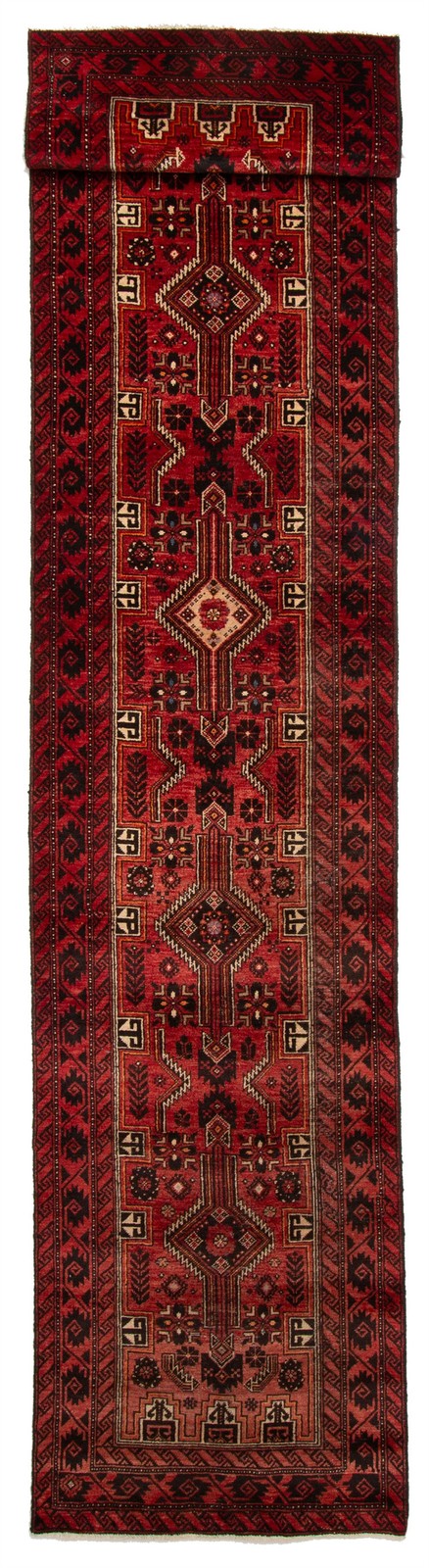 Vintage Hand-knotted Runner Rug 2’8″ x 13’11” Traditional Oriental Wool Carpet