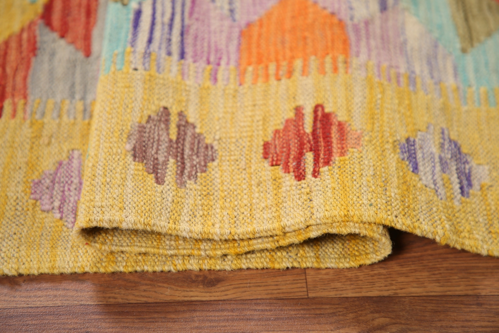 Colorful Reversible Kilim Flatweave Tribal Rug 5×7 ft. Wool Handmade Carpet