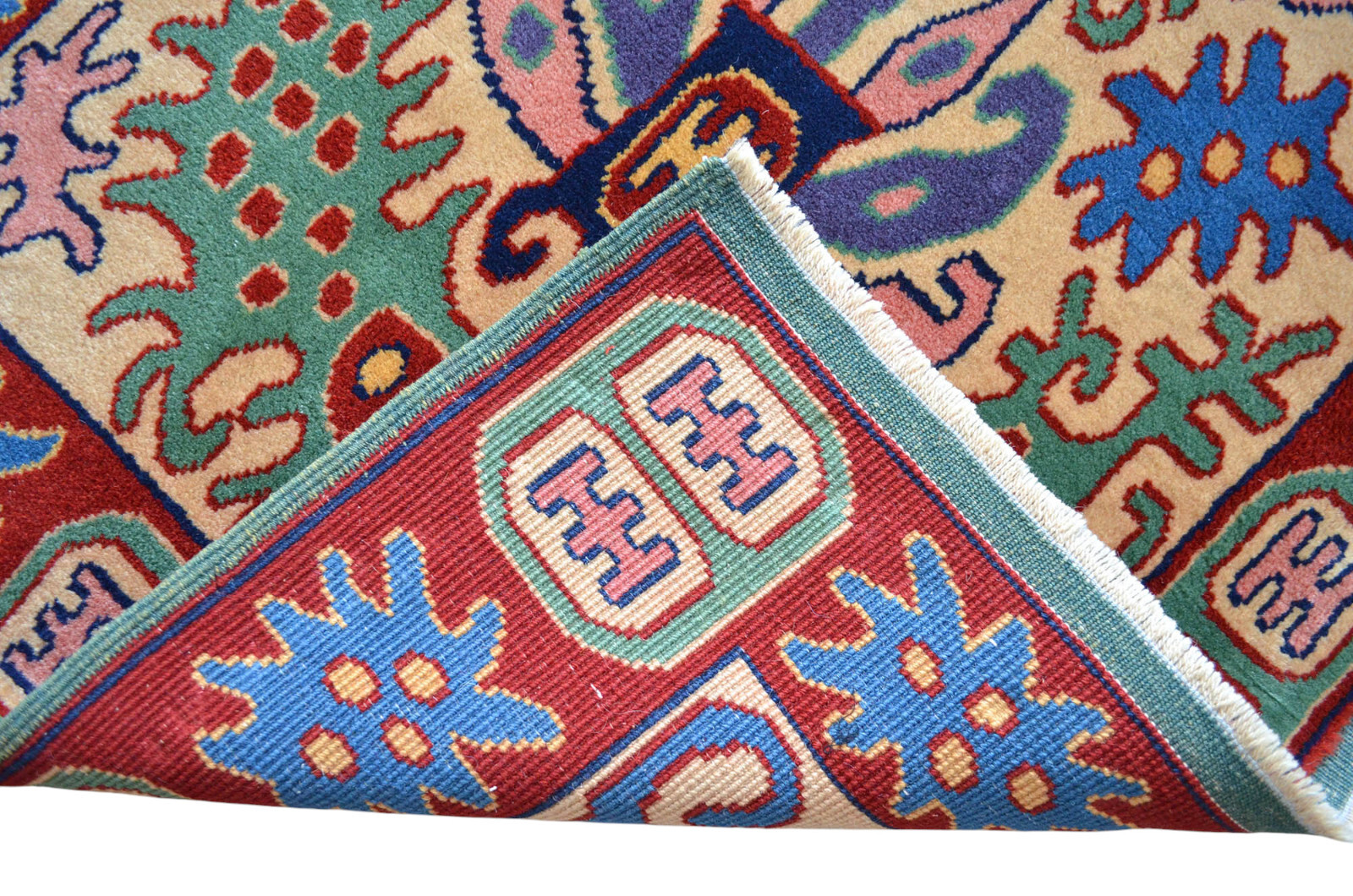 6×8 Ft Rug Area Rug Handmade Colorful Turkish Rug NEW actual: 6′3″ x 7′8″