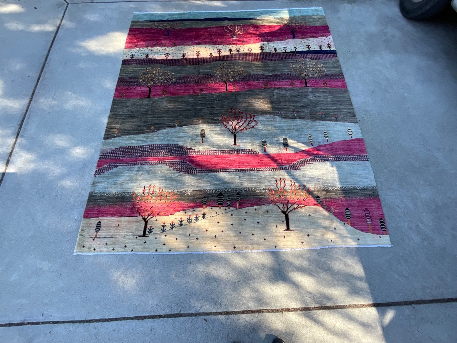 8’2 x 9’10 ft Gabbeh Oriental Afghan Hand Knotted Wool Tribal Area Rug