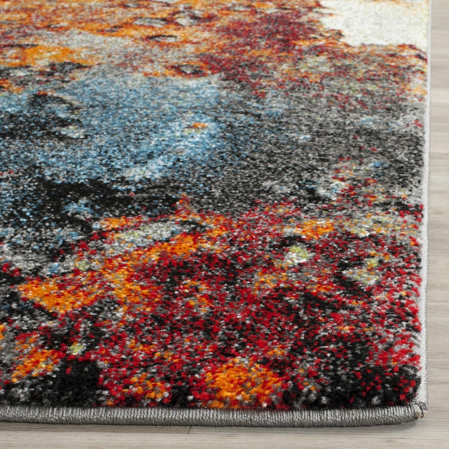 SAFAVIEH Glacier Collection GLA125B-212 Blue/Multicolor- 2’3″ x 12′ Rug Runner