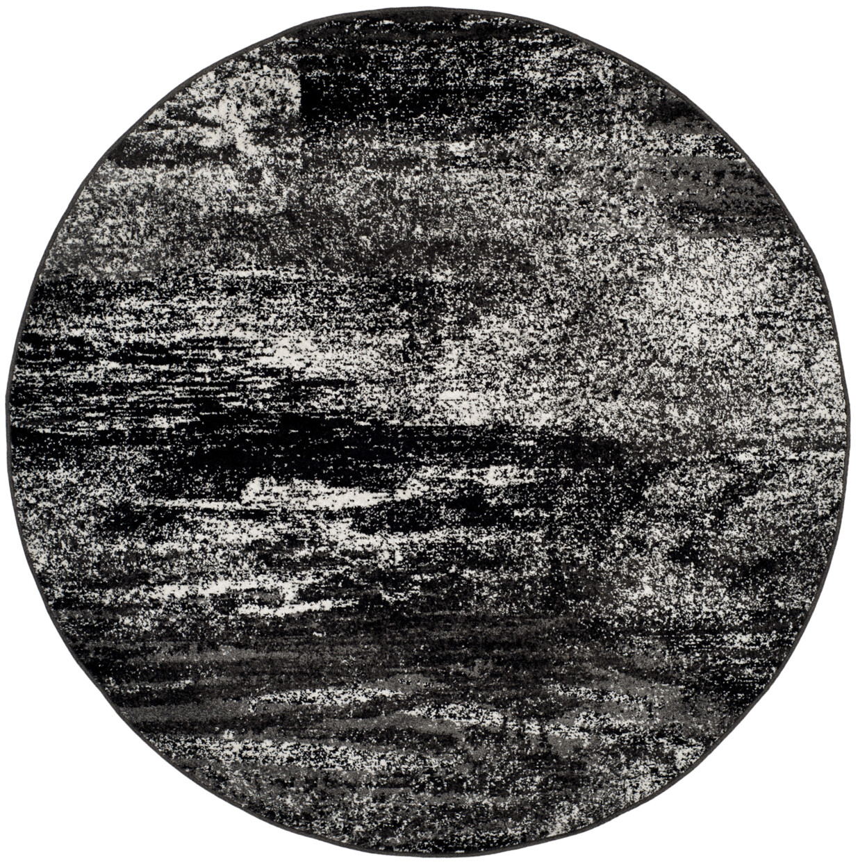 SAFAVIEH Contemporary Modern Abstract Area Rug Silver Black Adirondack