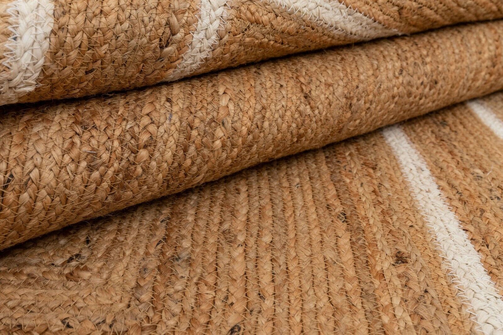 Scallop Rugs Natural Handmade jute Rectangle Carpet Home Décor Modern Area Rug