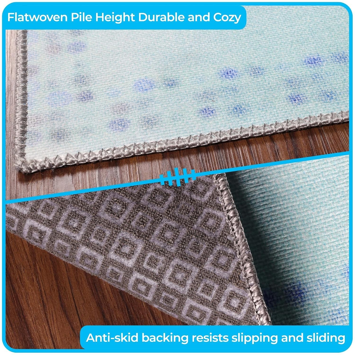 Indoor Kids Rug, Washable, Non-Slip, Toddlers & Babies, Perfect for High Traf…