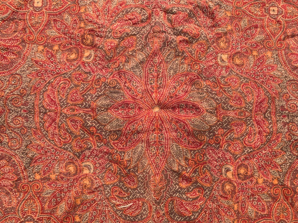 Vintage Paisley Shawl, 100 % Pure Woolen Scarf, Woolen shawl, Women Shawl 4×4 ft