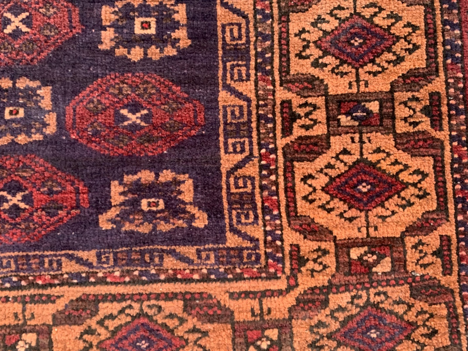 3×5 ft Vintage Afghan Traditional Rug Handmade Rugs Bedroom Wool Rug Area Rug