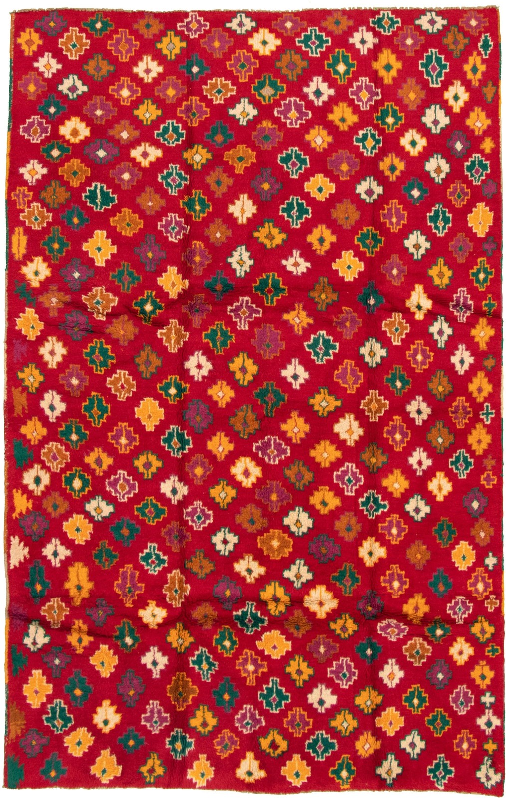 Vintage Hand-Knotted Area Rug 5’9″ x 9’3″ Traditional Oriental Wool Carpet