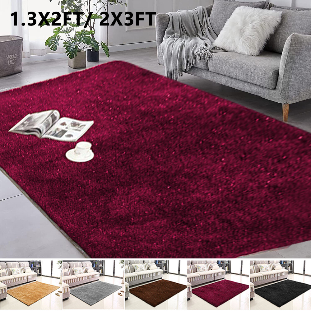 Super Soft Shaggy Rugs Fluffy Carpets Carpet Mat Living Room Floor Small Size