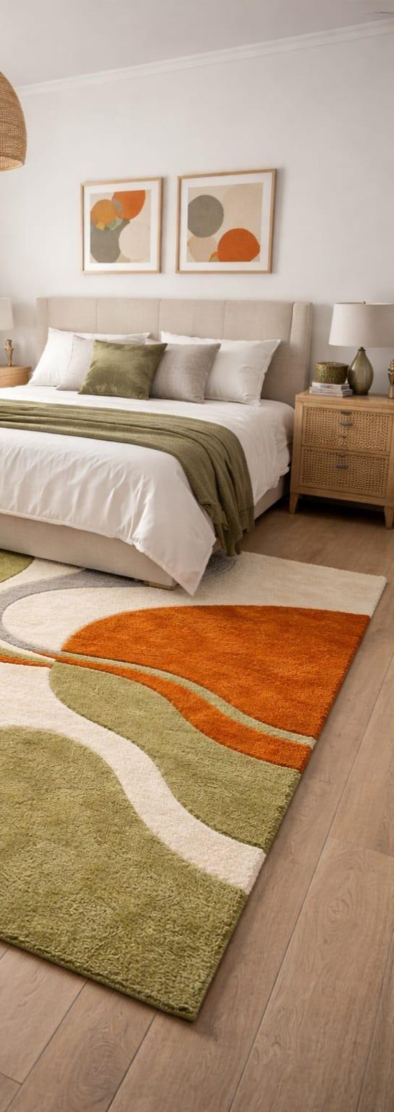 Hand Tufted Wool Area Rug, Modern Abstract Living Room, Home Decor Carpet