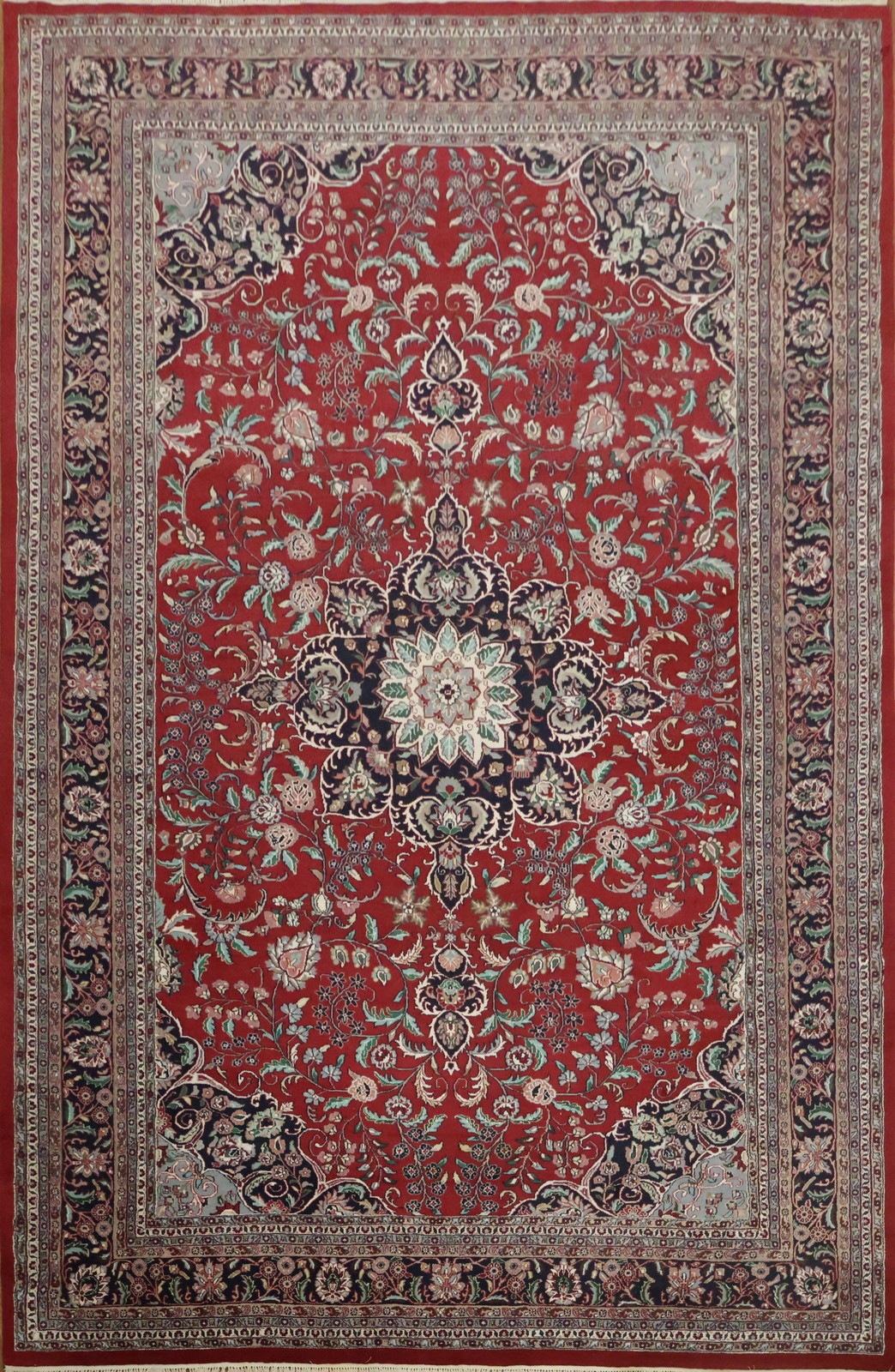 Classic Red Palace Size Rug 12×18 Wool Hand-knotted Floral Traditional Carpet