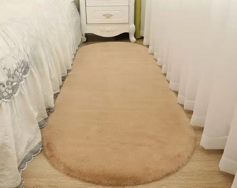 Faux Rabbit Fur Rug for Bedside Sofa Kids Room Desk Bathroom