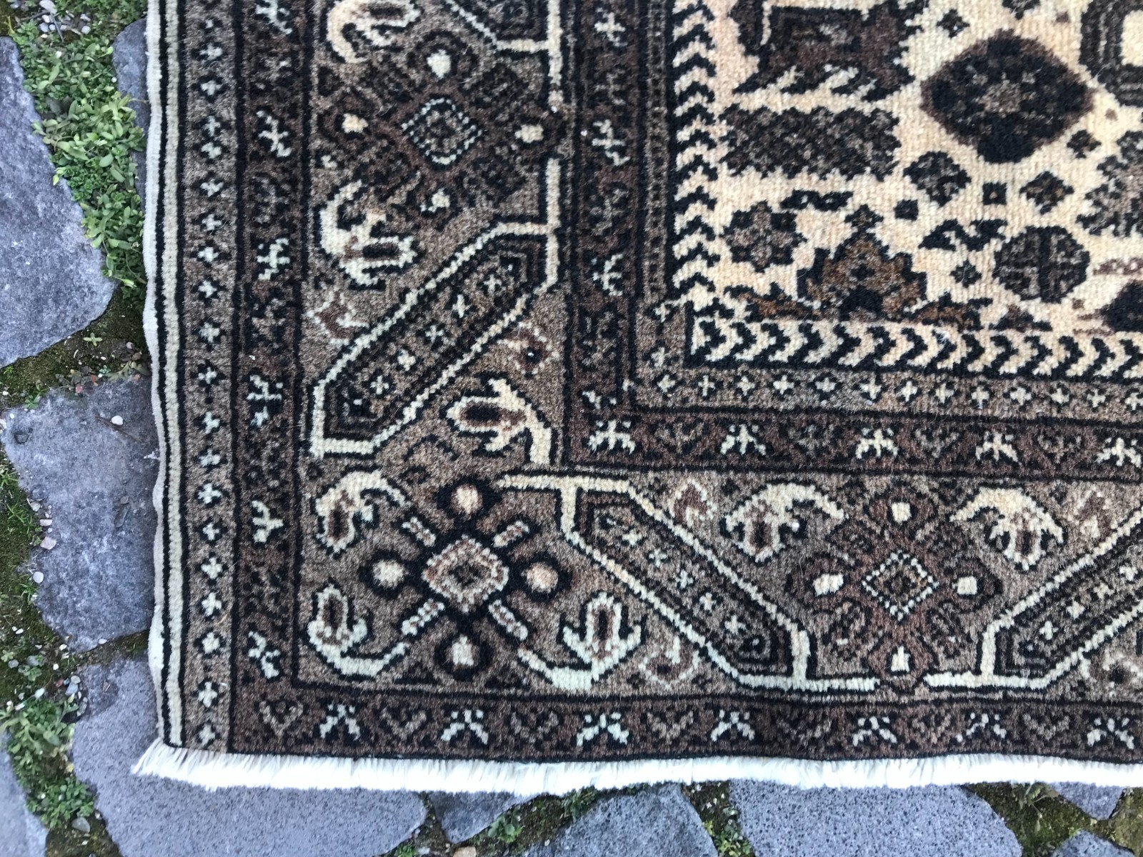 Bohemian Area Rug Handmade Wool Rug Turkish Vintage Traditional Rug 2,8 x 4,2 ft