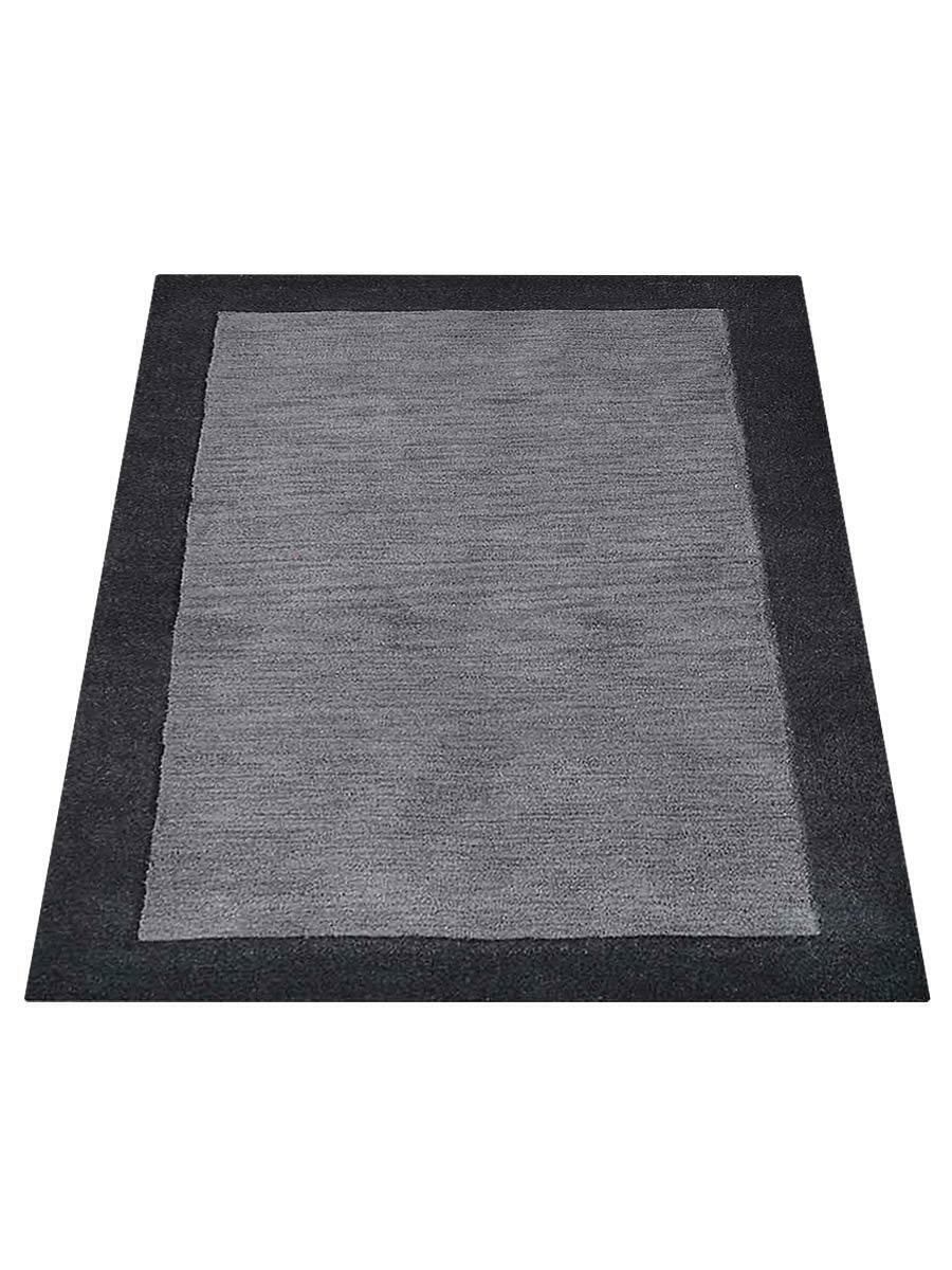 Hand Tufted Wool Area Rug Solid Charcoal Black BBH Homes BBK00201