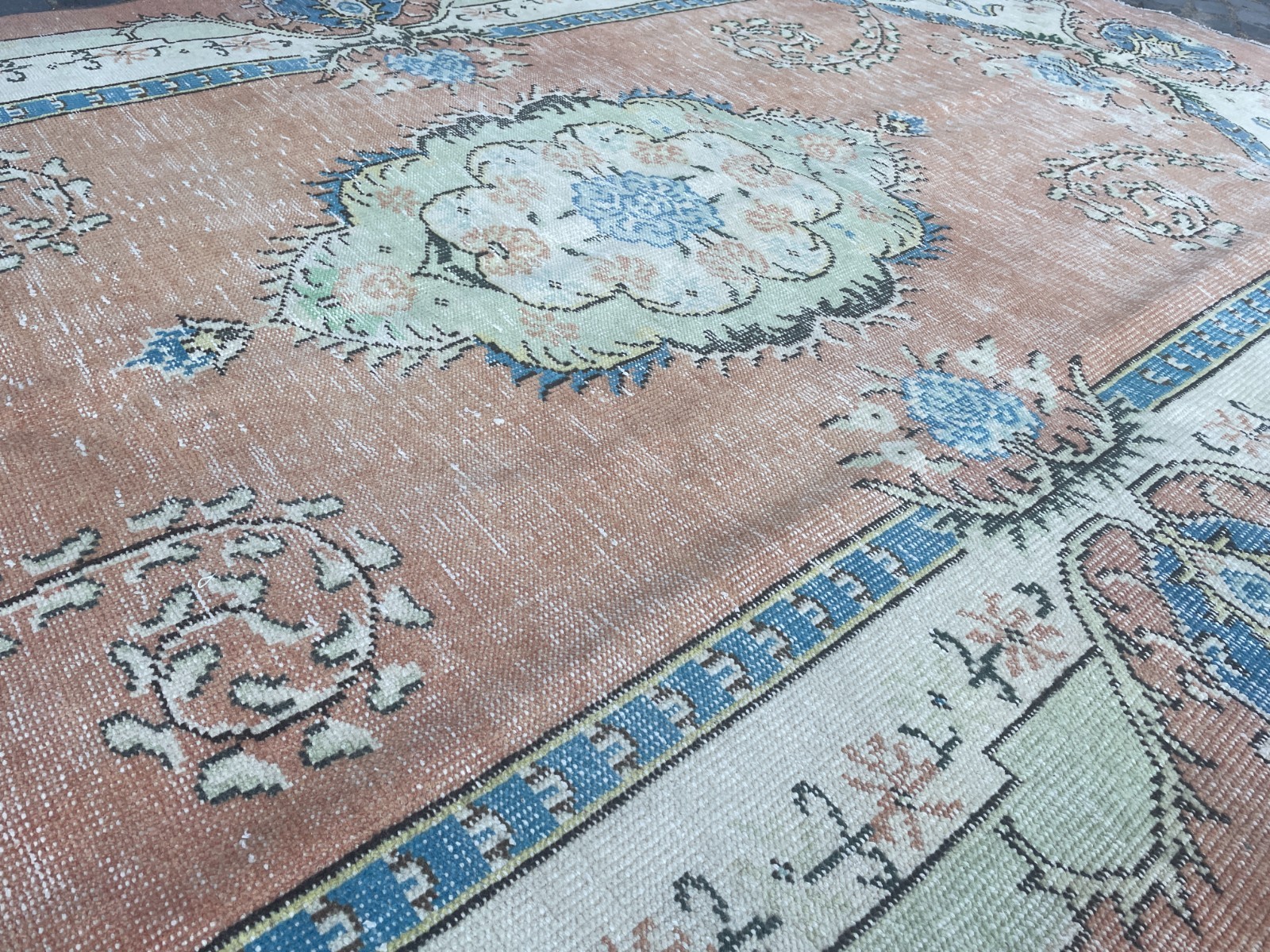 Turkish Vintage Rug, Handmade Wool Rug, Bohemian Large Rug, Home 5,7 x 10, ft