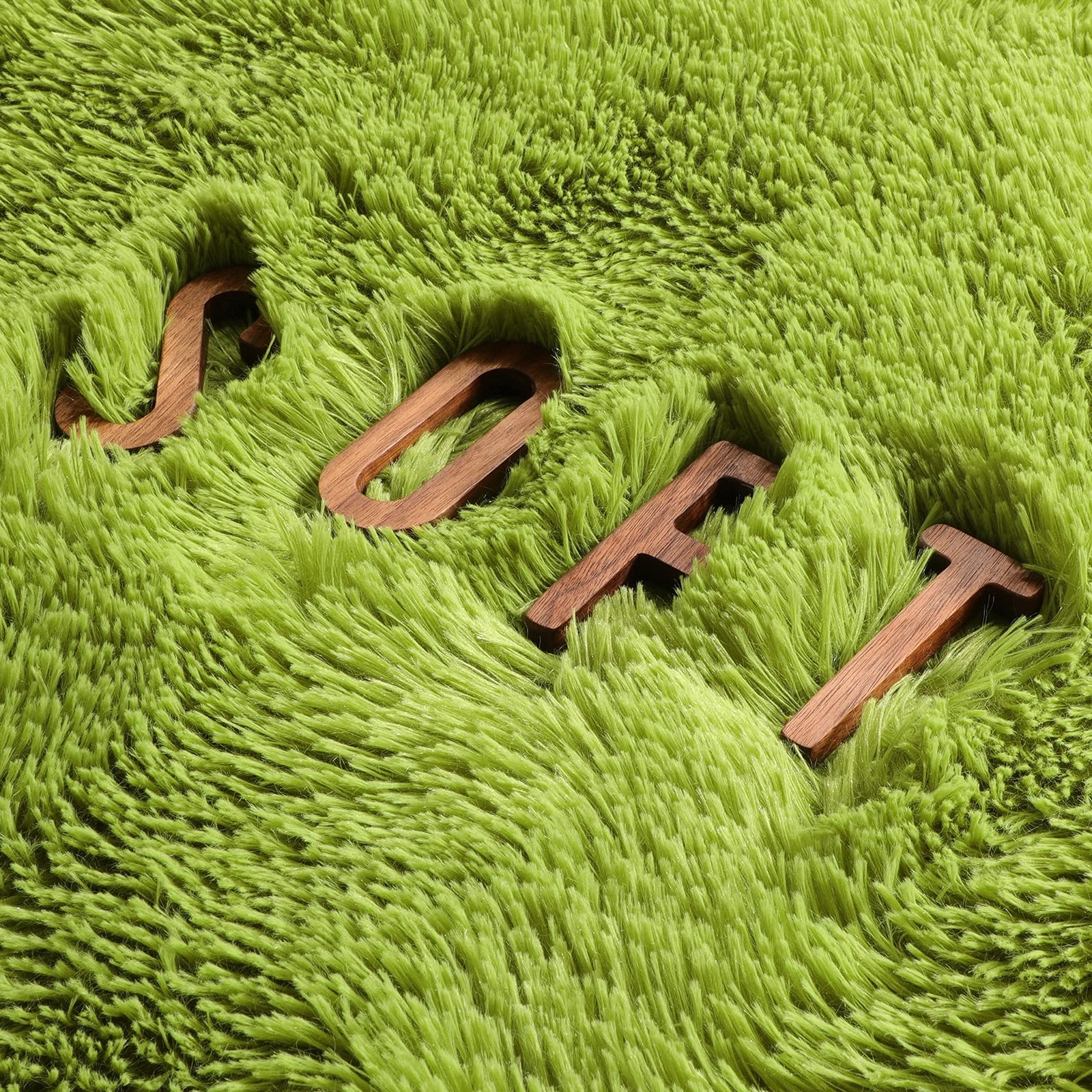 Grass Green Round Rugs 5Ft for Bedroom, Fluffy Shaggy Circle Area Rugs for Ki…