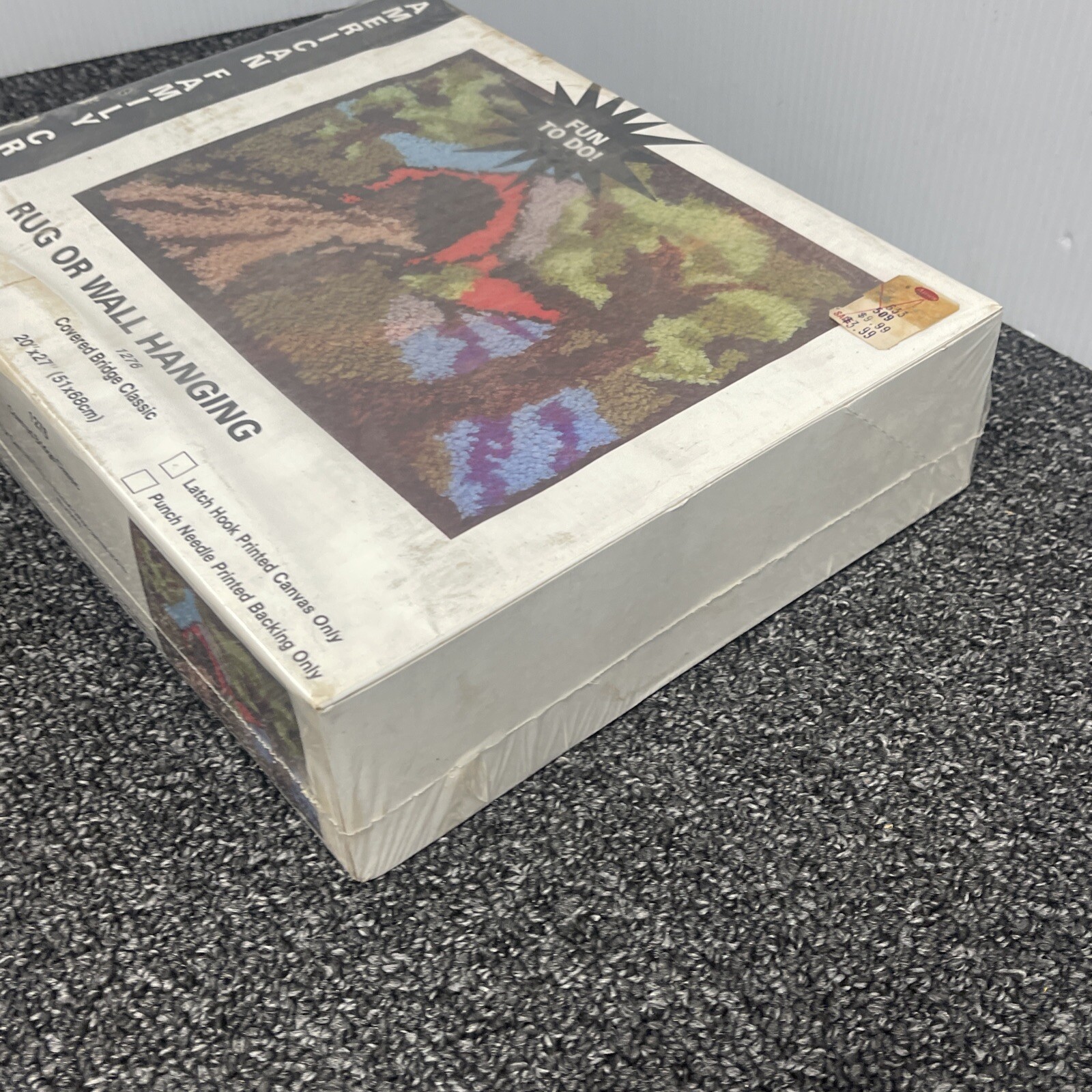 Vintage Covered Bridge Complete Latch Hook Kit rare sealed Classic Country