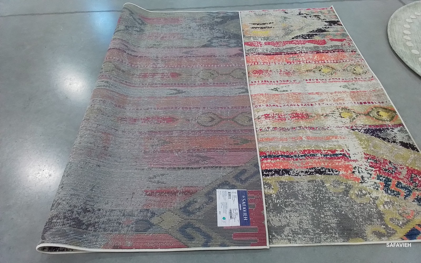 LIGHT GREY / MULTI 6′-7″ x 9′-2″ Flaw in Rug, Reduced Price 1172787190 MNC222G-6