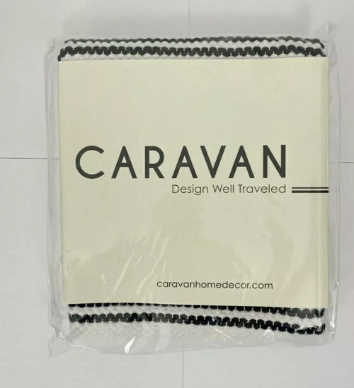 Caravan Diamond Woven Rug from FabFitFun black/white woven rug retail $48.00