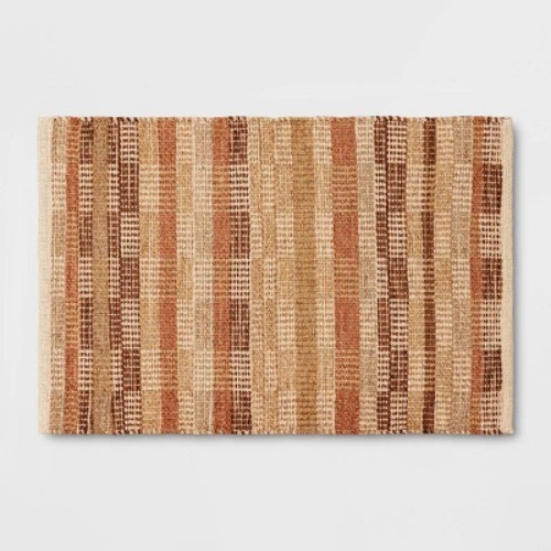 2'x3' Handwoven Accent Rug Brown – Threshold: Rectangle, Low Pile