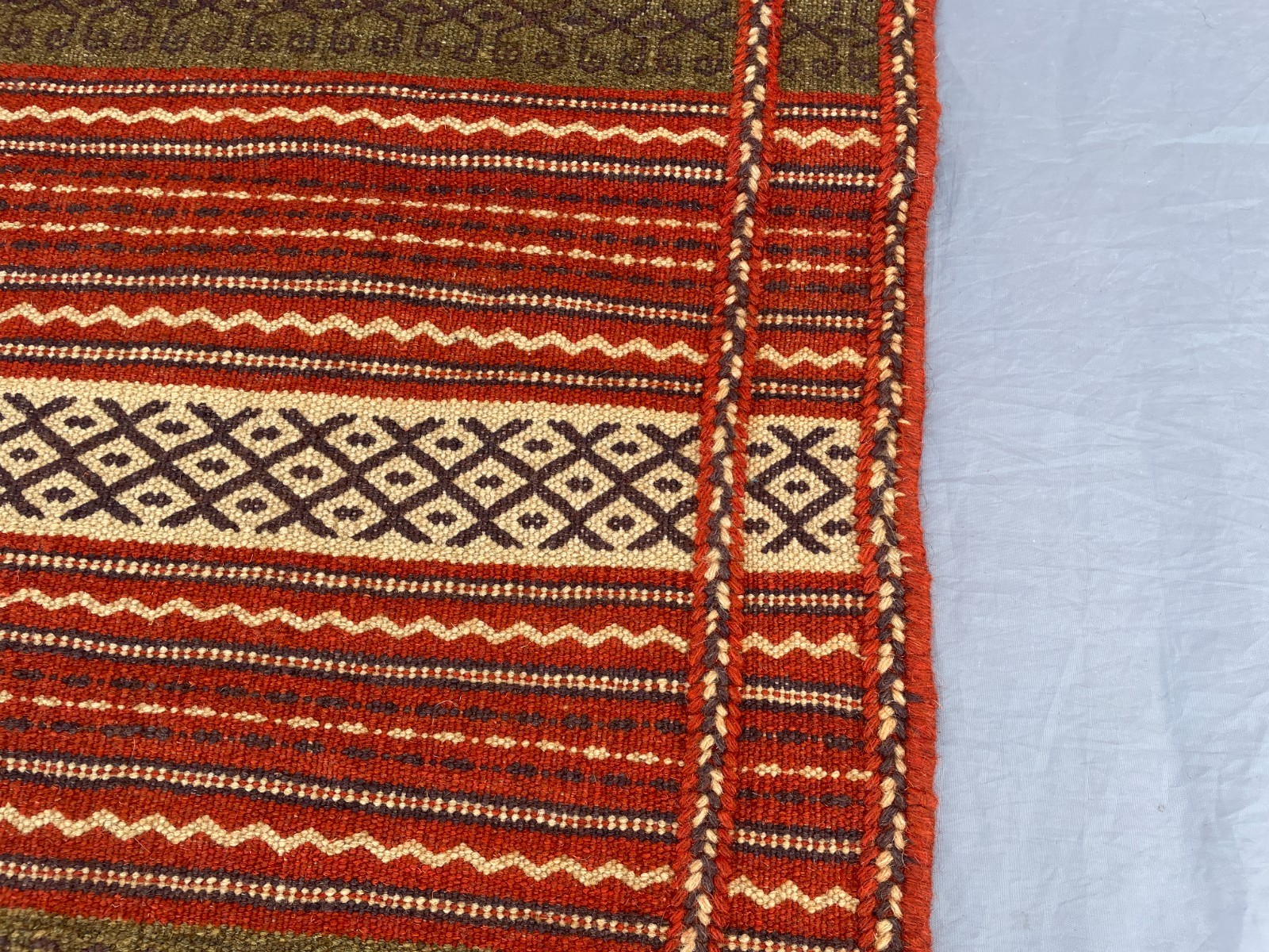 2’8 x 4’5 Ft Handmade Afghan Kilim Rug – Vintage Tribal Flatweave Rustic Carpet