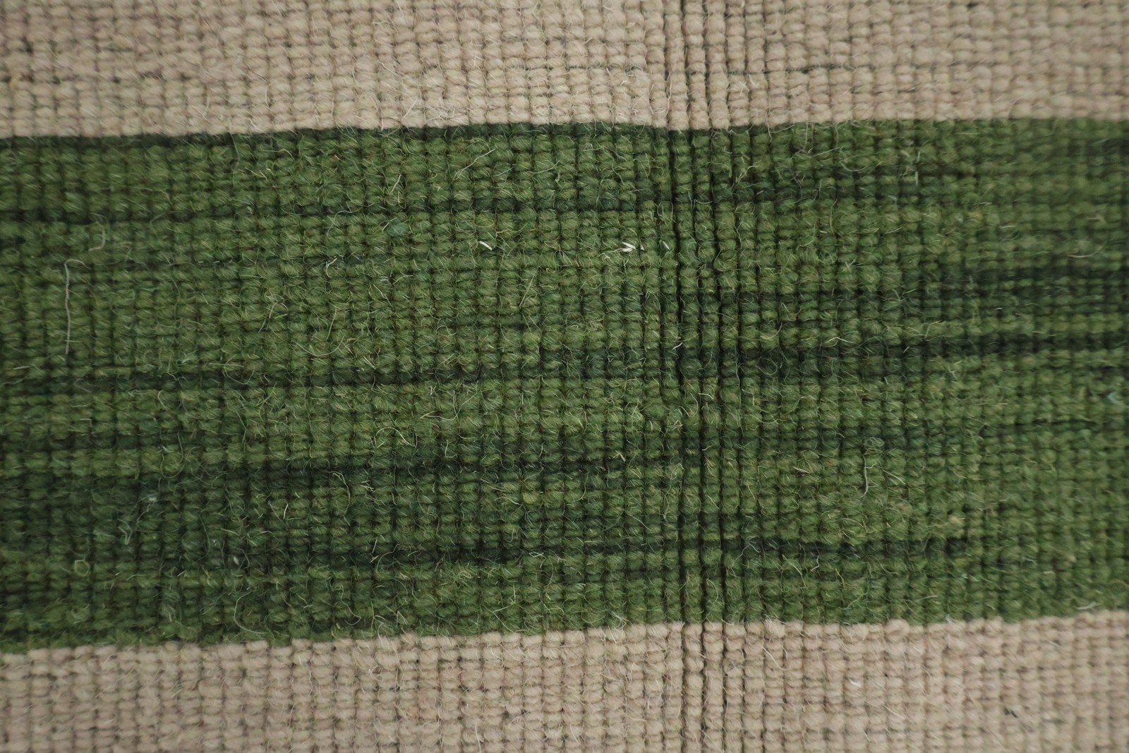 Chic Green/ Ivory Striped Area Rug 5×8 Hand-knotted Wool Modern Style Carpet