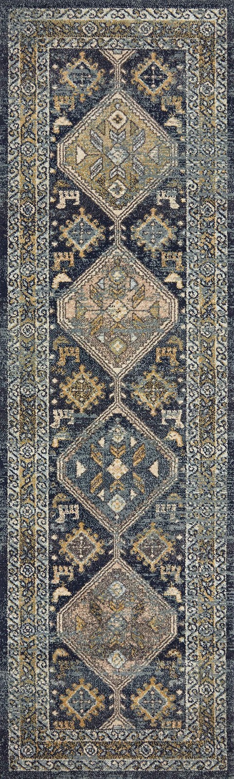 Loloi II Jocelyn Collection JOC-02 Navy/Blue 2′-3″ x 4′-0″ Accent Rug (2-Pack)