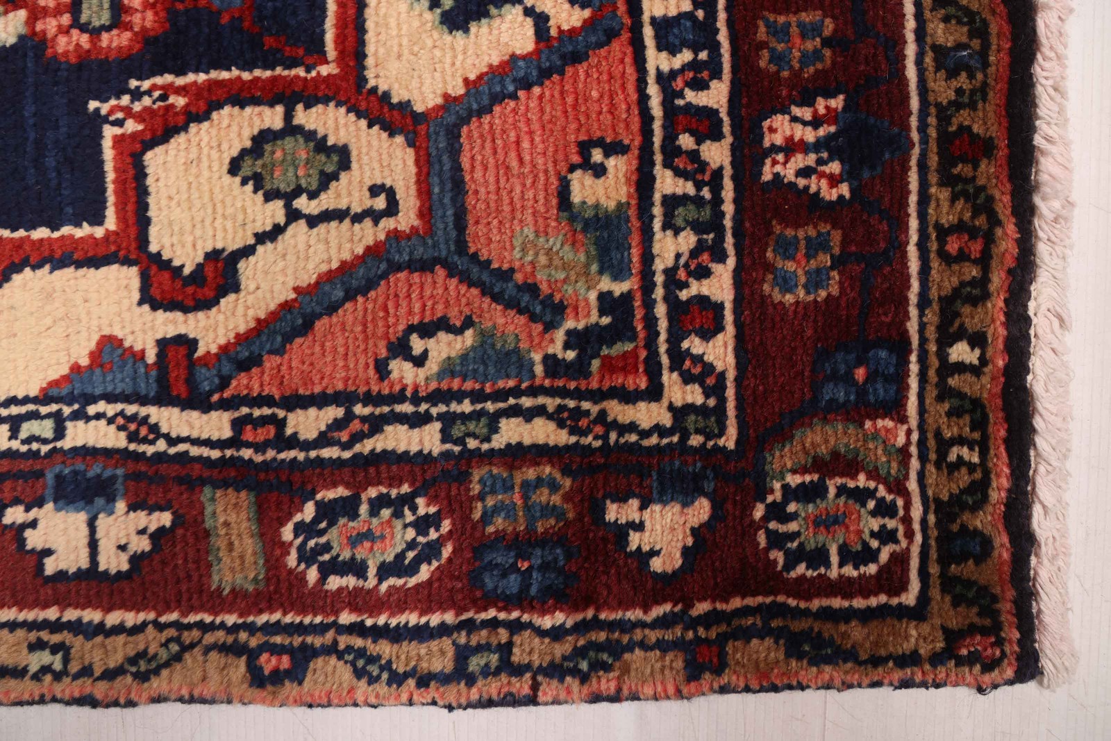 3’7″ x 14’1″ Vintage Hand-knotted Runner Rug Traditional Oriental Wool Carpet