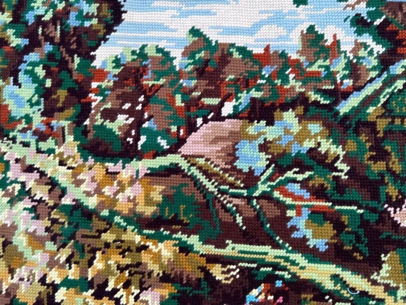 Vintage Tapestry, Handmade French Tapestry Aubusson Wall Décor Tapestry 2x4ft