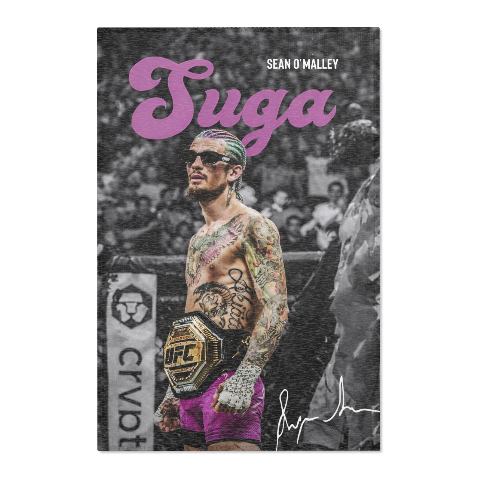 Sean O’Malley UFC Rug 24” x 36” | MMA Fighter Rug | Fight Room & Gym Decor