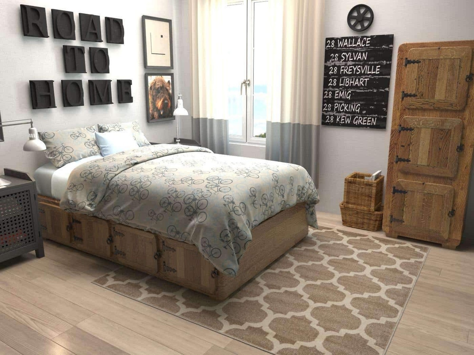 Unique Loom Trellis Collection Area Rug – Philadelphia (6′ 1″ Square Light Br…