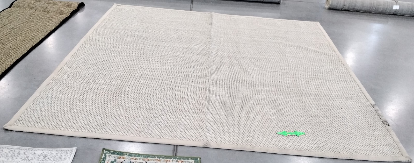 MARBLE / BEIGE 9′ X 9′ SQ Stained Rug, Reduced Price 1172765094 NF143C-9SQ