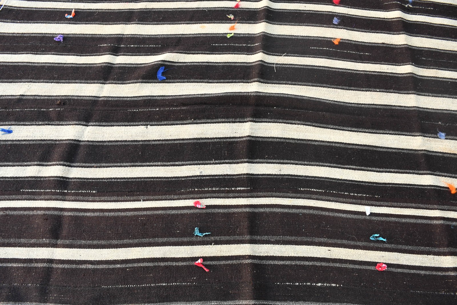 5,9×8 ft Vintage Rug, Turkish Large Rug, Black White Oriental Rug