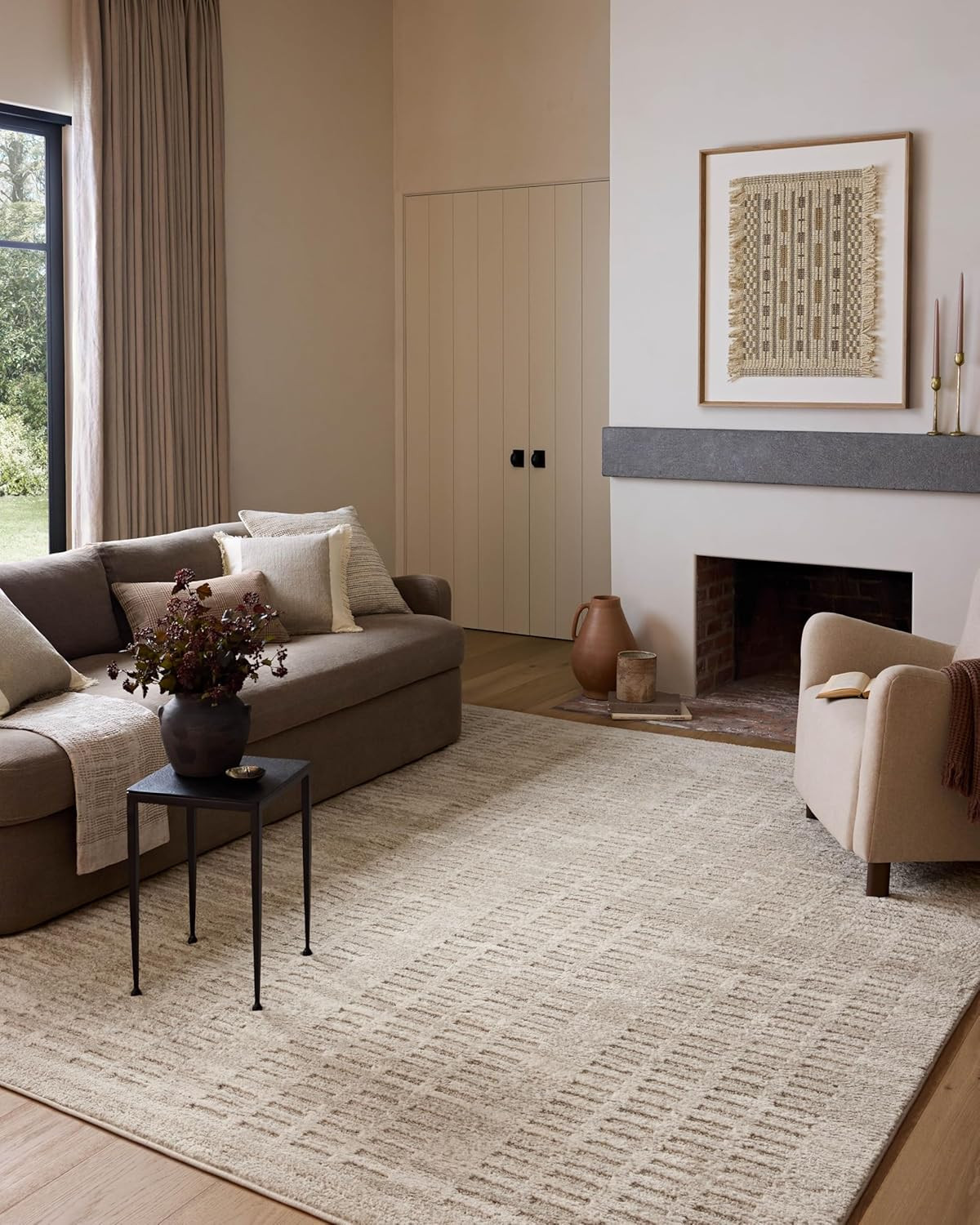 Loloi Monty Collection 7’10” x 10′ Ivory/Beige Area Rug by Amber Lewis