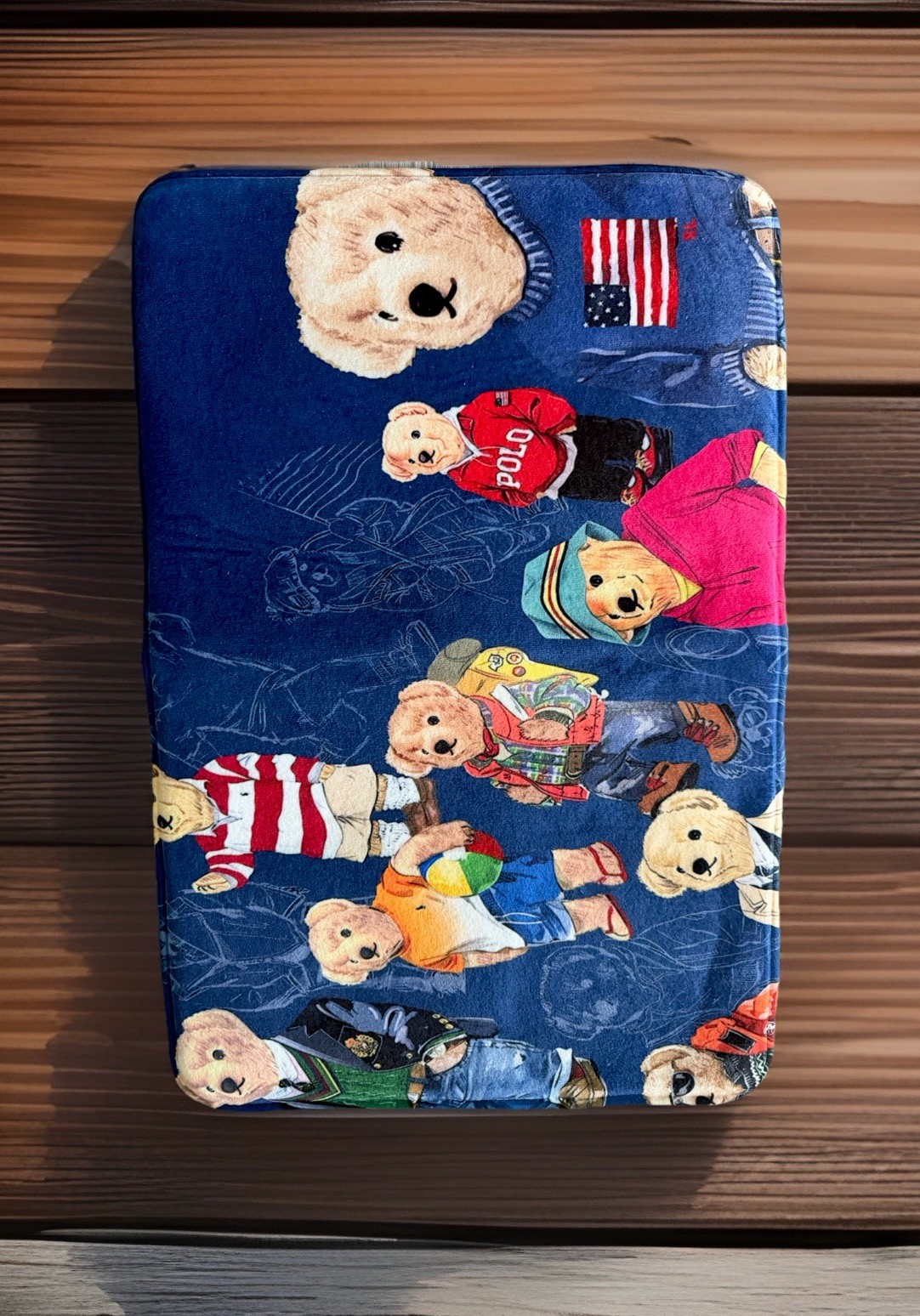 POLO RALPH LAUREN POLO BEARS HOME DECOR COLLECTION SMALL RUG/DOOR MAT 24 x 16”